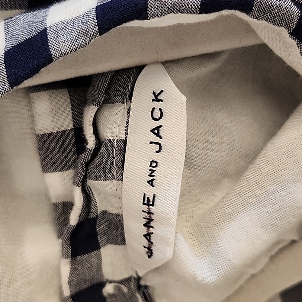 Janie & Jack Gingham Tiered Ruffle Dress Size 3 - Picture 15 of 16